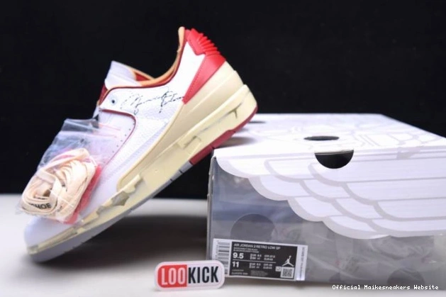 Official Maikesneakers Red Low Retro DJ4375-106 2 SP Jordan White Off-White 0702